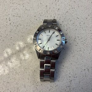 DKNY women’s Silver Watch with Crystal Accents